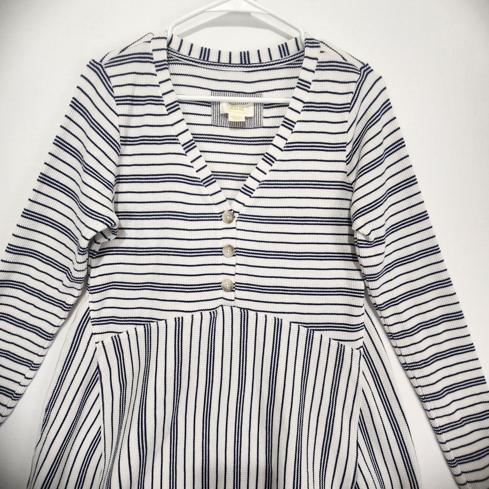 Maeve By Anthropologie Women's Eliza Henley Babydoll Tunic Black And White... - Picture 2 of 8